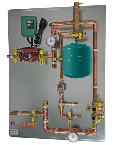 Hydronic Radiant Heat Control Panel - 1 Zone | Pre-Assembled Heating Distribution System for Underfloor, Home & Space Heating | High-Efficiency & Easy Install - size: 1 Zone - For use with/without Glycol