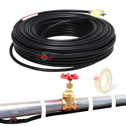 35 Feet Heat Tape for Water Pipes Pipe Freeze Protect Heating Cable Keeps Water Flowing at -40°F with 3ft Lighted Plug - style: 35 Feet