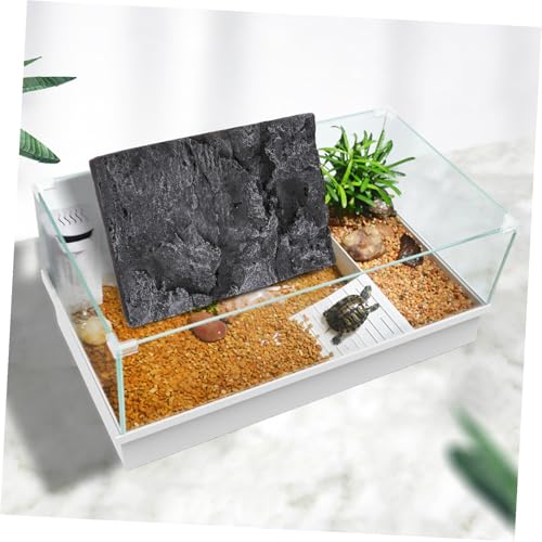 Garneck Big Turtle Tank Background Board 3D Reptile Tank Accessory Reptile Tank Decorative Panel