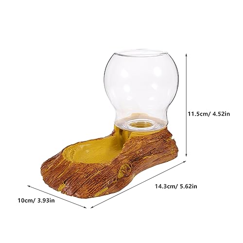 Mipcase Automatic Drinking Fountain Resin Turtle Lizard Waterer Water Dish Reptile Fountain Accessory for Tank Decor