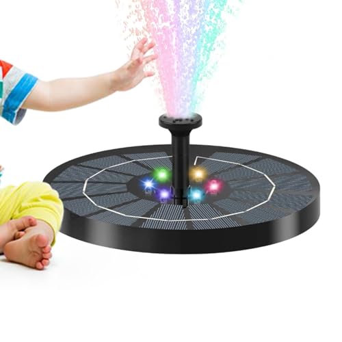 Sunlight Fountain Illuminated Floating Aeration Decorative Garden Backyard Patio Poolside Aquarium Terrarium Deck Landscape Outdoor Kids Toy Ecofriend Pump Ornament Gift Relaxation Spray LED Feature