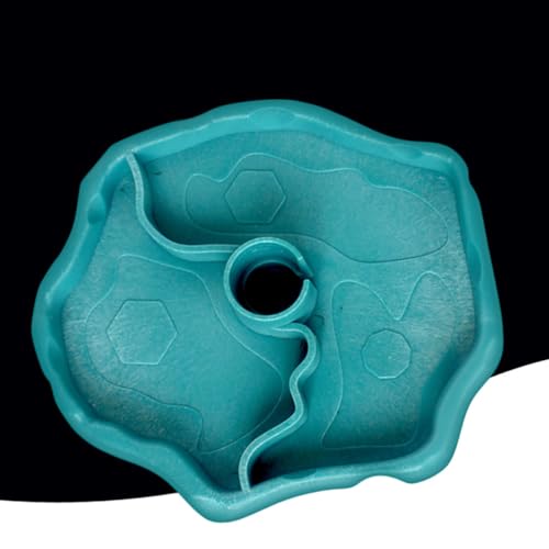 Toyvian Automatic Reptile Water Dispenser and Food Dish, Portable Aquatic Pet Water Bowl with Reservoir, Blue Feeding Station for Lizards, Geckos, Tortoises, and Small Pets