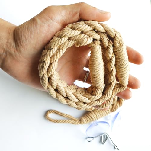 2 Pack 17.7" Hermit Crab Climbing Toys, Hanging Hermit Crab Rope Ladder, Hermit Crab Supplies, Reptile Vines Toys, Reptile Tank Terrarium Accessories, Habitat Decor for Leopard - size: 17.7 Inch