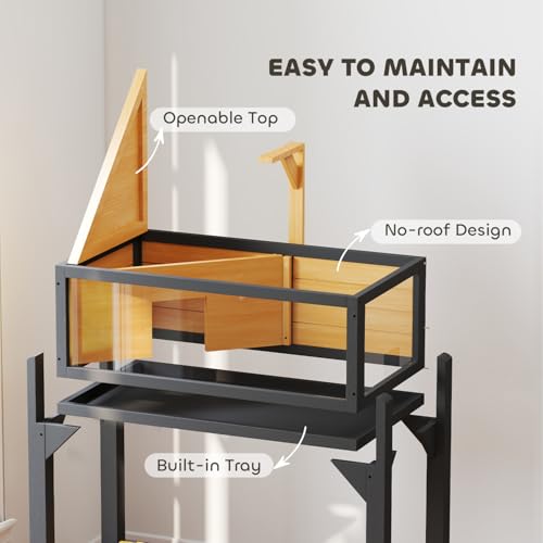 Wooden Tortoise Habitat with Storage Shelf