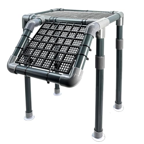 Large Basking Platform for Aquatic Turtles, 10.8" Width Resting Area, Adjustable Height Turtle Basking Platform with Suction Cup, Turtle Tank Accessories