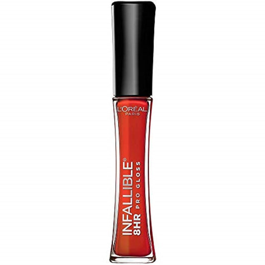 Loreal Paris Makeup Infallible 8 Hour Hydrating Lip Gloss, Fiery, 0.21 Fl Oz