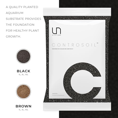 Ultum Nature Systems Controsoil - Freshwater Aqua Soil Substrate for Fish, Shrimp, Live Plant Propagation and Aquascaping - 6.8pH Low Ammonia, Volcanic Ash - Black, Fine (10 Liter) - color: Black - Fine, size: 10 Liters (9.1 kg)