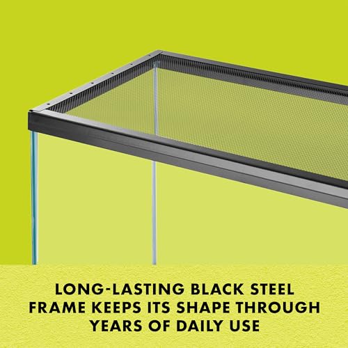 Zilla Fresh Air Screen Cover, Secure and Durable Metal Mesh Cover for Reptile Terrariums, 48 x 13 inches - size: 48" x 13"
