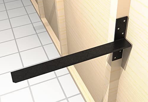 （2-Pack） Free Hanging T Shelf Bracket, Solid Heavy Duty Steel Knee Wall Hidden Granite Countertop Support Floating Bracket Hardware, Universal ,16 Inch , DIY Projects , Screws Included - size: 16
