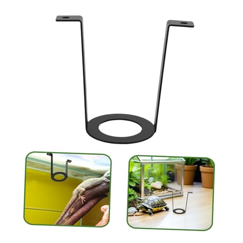 Reptile Heat Lamp Holder Bracket 2pcs U-Shaped Metal Socket Mount Adjustable Aquarium Lamp Stand for Terrariums Glass Tanks Lizard Cage Lighting