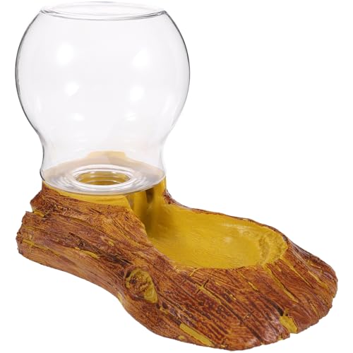 Mipcase Automatic Drinking Fountain Resin Turtle Lizard Waterer Water Dish Reptile Fountain Accessory for Tank Decor