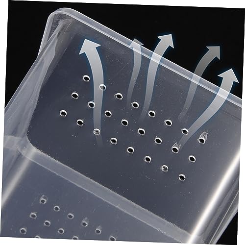 Clear Reptile Feeding Box Transparent Incubator for Snakes Tarantulas Geckos and Rearing Container with Ventilation for Safe Observation