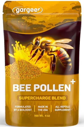 Gargeer 4oz Bee Pollen for The Picky Reptile. Boost Health, Digestion and Skin Regeneration! Enhanced with Real Organic Fruits, Vitamins, Minerals, Amino Acids, and Carotenoids. Made in USA. Enjoy!