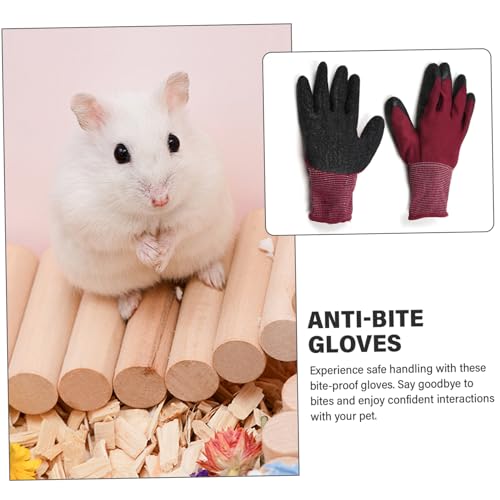 Animal Handling Gloves Average Size Animal Handling Gloves Bite Proof Protection for Small Pet Hamster Bird Parrot Hedgehog Squirrel Supplies 1 Pair.