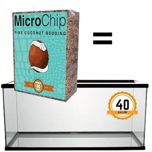Microchip Coconut Substrate for Inverts and Reptiles Loose Fine Coconut Husk Chip Mix Reptile and Tarantula Bedding for Terrarium Floor (36 Quart (2 Pack)) - size: 36 Quart (2 Pack)