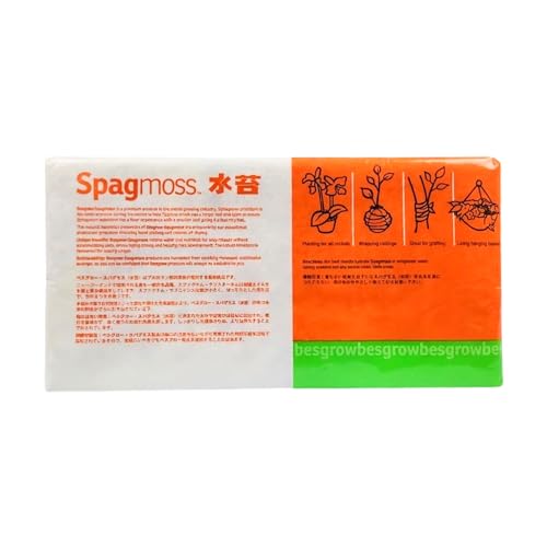 besgrow Premium New Zealand Sphagnum Moss, 150g (12L When Hydrated) Classic AA Grade (100mm, 4" Strands) - Harvested in New Zealand's South Island, Dried and Long for Potted Plants, Orchids, Reptiles - style: AA Classic (4" Strands)