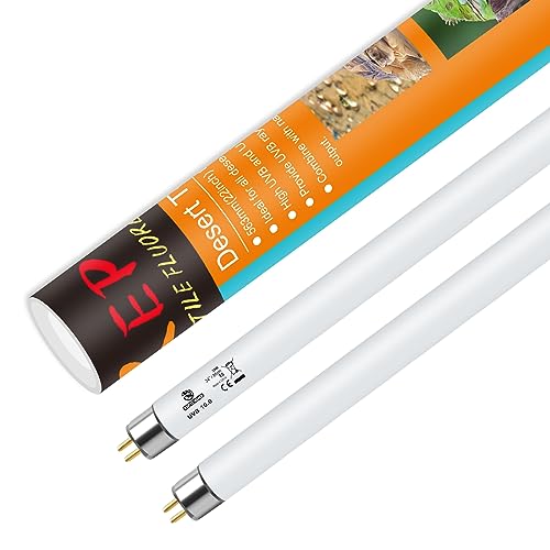 T5 UVB Reptile Light 39W 10.0, UVA Light Bulb for Reptiles, 2 Pack Lamp Tube for Bearded Dragon - size: 2 pack T5 Tube-39W 10.0