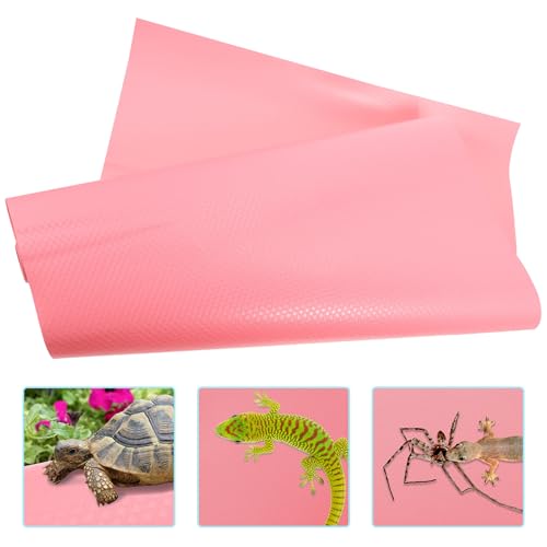 SHINEOFI Leopard Gecko Reptile Carpet Mat Soft Cuttable Terrarium Liner for Snake Lizard Tortoise Cage Accessories Pink Dotted Pattern