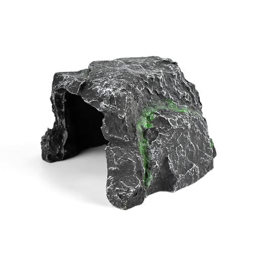 OMEM Reptile Hiding Large Cave Habitat Decorative Resin Pet Nest Turtle Lizard Dedicated Advanced Cave Shelter