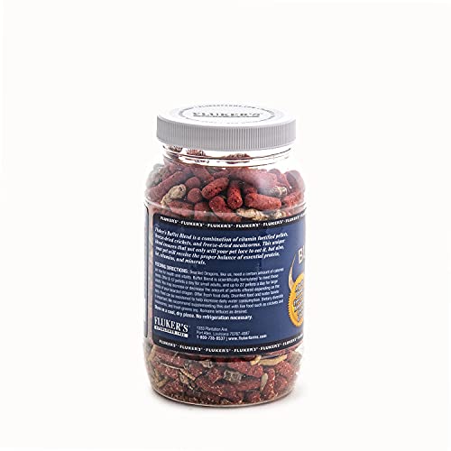 Fluker's Buffet Blend Adult Bearded Dragon Diet, Mealworms, Crickets and Pellets, 2.9 oz - size: 2.9 Ounce (Pack of 1)