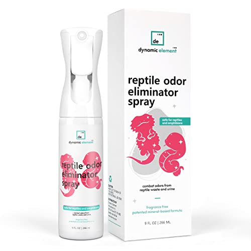 Reptile Tank Odor Eliminator Spray, Unscented, 9 Fl Oz | Mineral-Based, Protects Respiratory Health, No Harsh Chemicals, For Bearded Dragon, Turtle Tanks & Terrariums