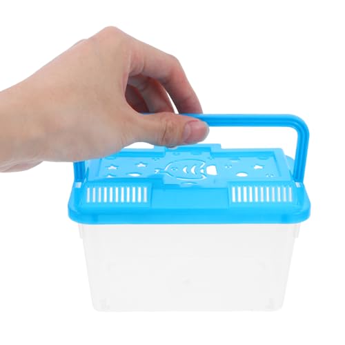 BESPORTBLE 4pcs Mini Handheld Fish Tank with Handle Portable Transparent Aquarium Box for Small Fish Turtles Reptiles and Hamsters for Travel and Pet Transport