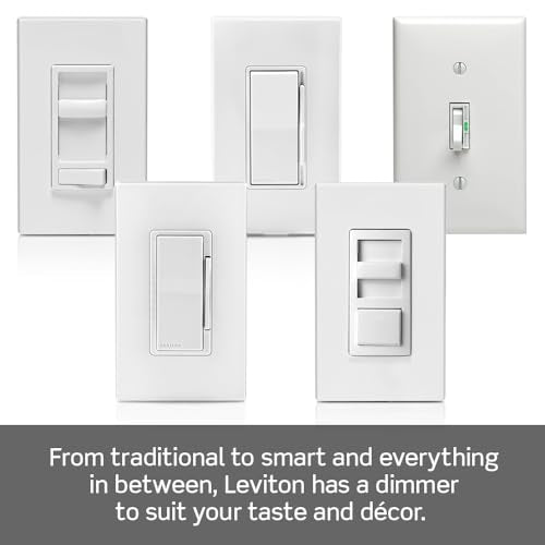 Leviton Table Top Plug in Lamp Dimmer for Dimmable LED,Halogen and Incandescent Bulbs,TBL03-10E,Black,(Pack of 4) - color: Black, size: 4 Pack