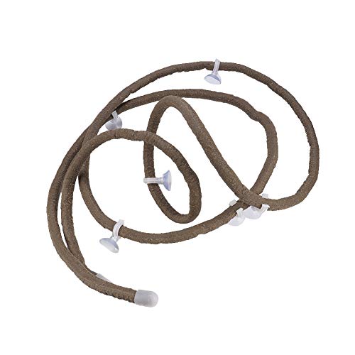 Artificial Reptile Climbing Branch | 9.84ft Bendable Rattan Vine for Lizards/Chameleons/Tree Frogs | Flexible Jungle Environment Decor with Suction Cups (L(330 X 184mm / 12.99 X 7.24in)) - size: L(330 X 184mm / 12.99 X 7.24in)