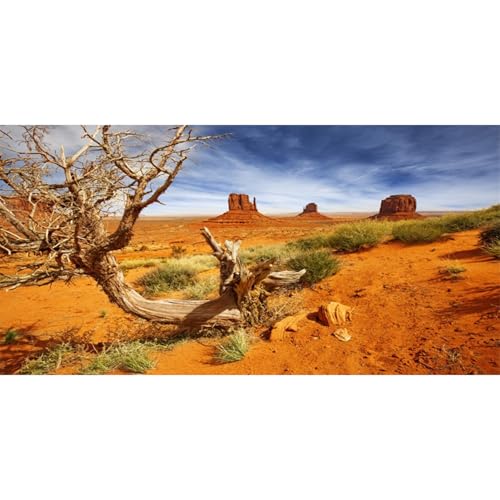 AWERT 48x18 inches Reptile Habitat Background Orange Desert Terrarium Background Durable Polyester Background - size: 48x18in/120x45cm