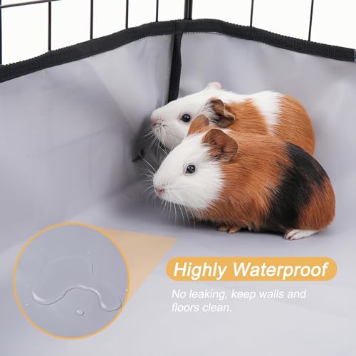 Guinea Pig Cage Liner Tarp Bottom Waterproof and Washable Base Also for Rabbits, Bunny, Chinchesillas, Hedgehog, Ferrets and Other Small Animals(48x60 inches) - size: C&C 4x5(48x60 inches)