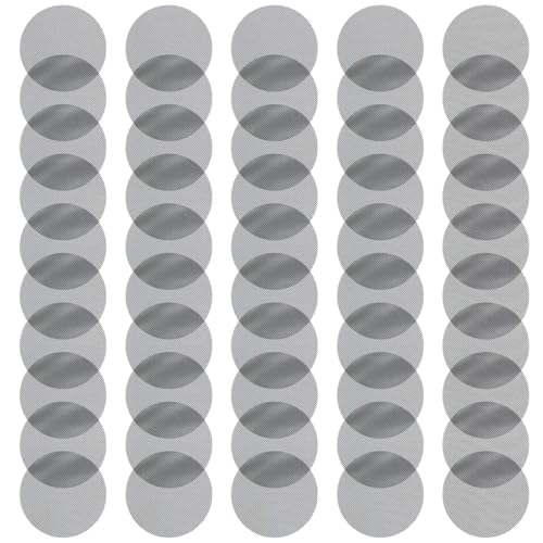 50Pcs Plant Pots Hole Mesh Pad - Flower Pot Mesh Mat Bonsai Gardening Grid Ceramic Drainage Hole Mesh Gray Circular 1 One Size