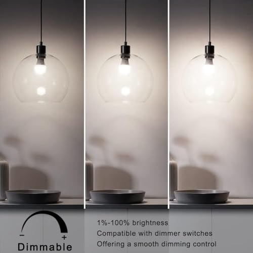 Full Spectrum Light Bulb, 5000K Natural Sunlight Bulb for Home, Dimmable LED Light Bulbs, 11W Equivalent 100W, A19 E26, Boosts Mood & Energy, 3 Pack