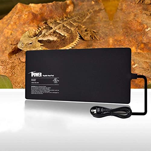 iPower Reptile Heat Pad Under Tank Terrarium Warmer Heating Mat for Turtle, Lizard, Frog, Snake, Reptile, and Other Small Animals, 8X18 Inch, 24W, 2 Pack - size: 8 X 18 Inch, style: 2 Pack