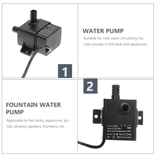 Happyyami Miniature Brushless Dc Water Pump 5v Submersible Micro Aquarium Fountain Pump for Fish Tank and Pet Drinking Fountain 2m Lift Height