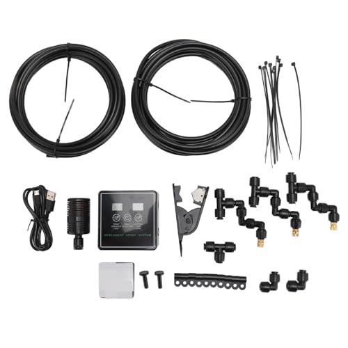 Reptile Misting System, Timer Mist Easy to Simulates Rainfall Automatic Misting System for Office (10m 3 Sprinkler Head)