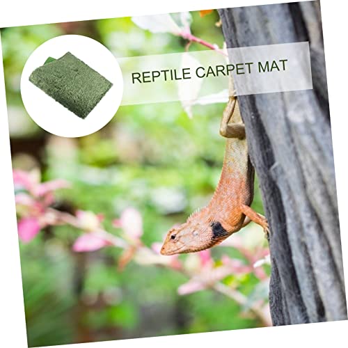 TOYANDONA 2Pcs Moss Reptile Carpet Substrate Liner for Terrarium Durable and Washable Habitat Mat for Snakes Lizards Turtles and Amphibians for Bearded Dragon and Crested Gecko