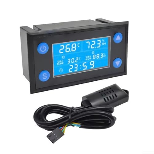 Digital Temperature Humidity Controller, Digital Humidity Controller for Terrarium, Reptile Egg Incubator Greenhouse, Aquarium System