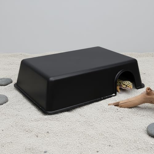 Reptile Hide Box Cave, XL 4 Pcs Snake Hide Feel Secure and Safe, Plastic Hideout for Leopard Gecko, Ball Python, Corn Snake, Lizard, Hamster & Hedgehog - size: XL 4 Pcs