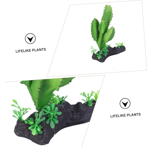 IMIKEYA Artificial Cactus Aquarium Plant Decoration Simulation Underwater Plastic Plant for Fish Tank for Aquarium Décor and Reptile Terrarium