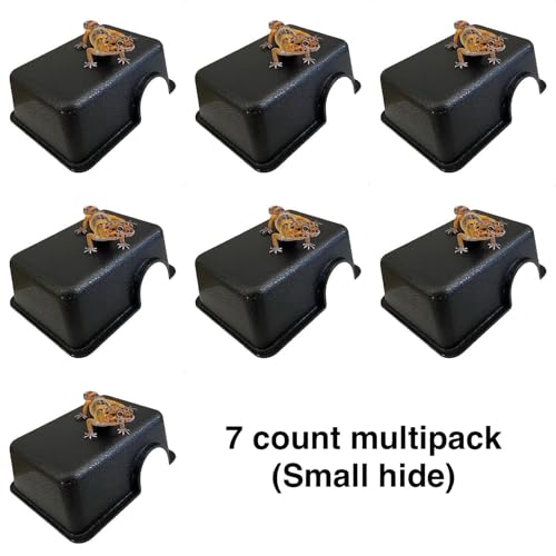 Reptile Hide Cave - Small Multipack (7X), Plastic Hideouts for Leopard Geckos, Snakes, Lizards & More - style: Small (7ct)