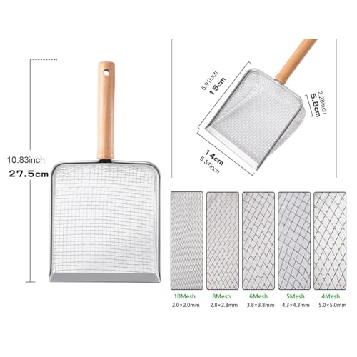 Cat Litter Scoop with Long Handle, Sifting Cleaning Tool for Kitty Litter, Lizard, Reptile Pet Waste, Litter Pan Cleaner- Mesh Spacing 8 - color: Mesh Spacing 8