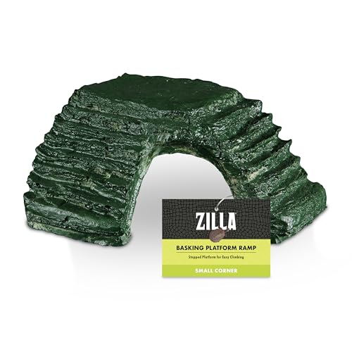 Zilla Reptile Habitat Décor Basking Platform Corner Ramp, Small