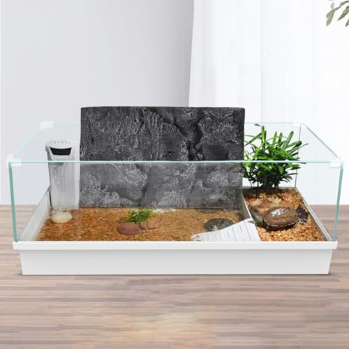 Garneck Big Turtle Tank Background Board 3D Reptile Tank Accessory Reptile Tank Decorative Panel