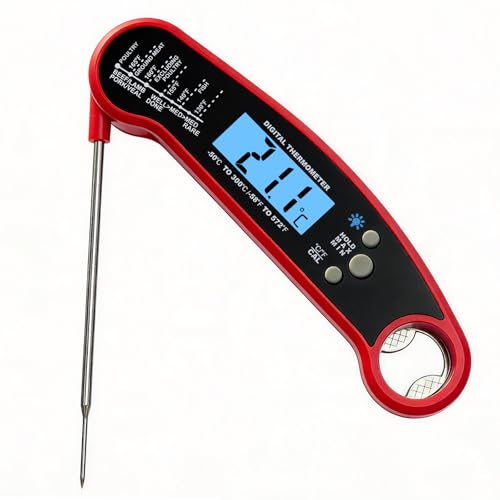 Meat Thermometer Digital, High Accuracy Waterproof Instant Read Food Thermometer for Cooking, Grilling, Baking Bread, Candy Making