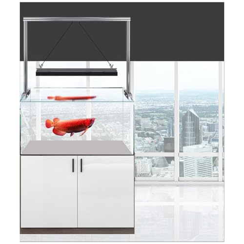 Adjustable Reptile Lamp Stand Aluminium Alloy Hanging Light Holder for Turtle Tank Fish Aquarium with Reinforced Base