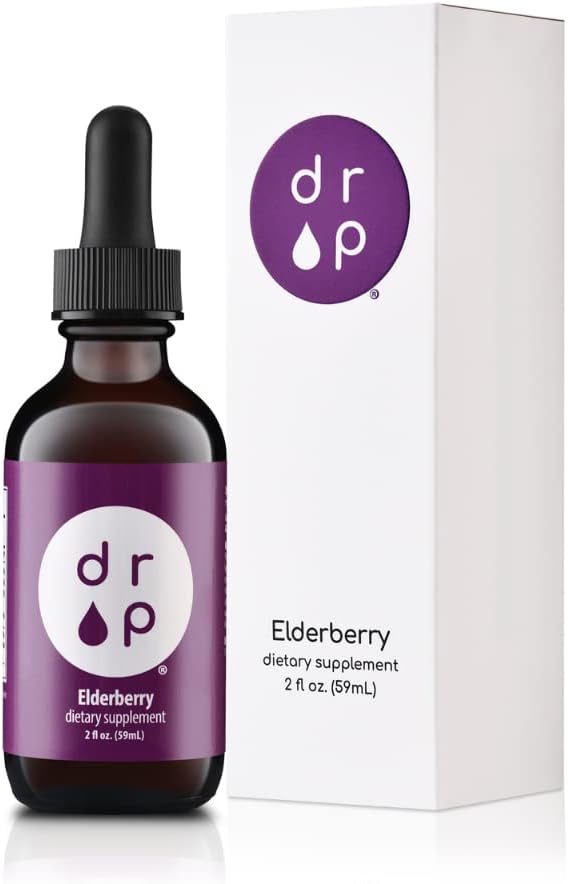 Drop Supplements Organic Trace Mineral Drops, Elderberry Drops and Vitamin B12 Drops Bundle