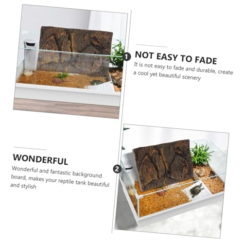 3D Turtle Tank Decorative Panel Aquarium Background Reptile Tank Accessory Large Decor 2 Pack