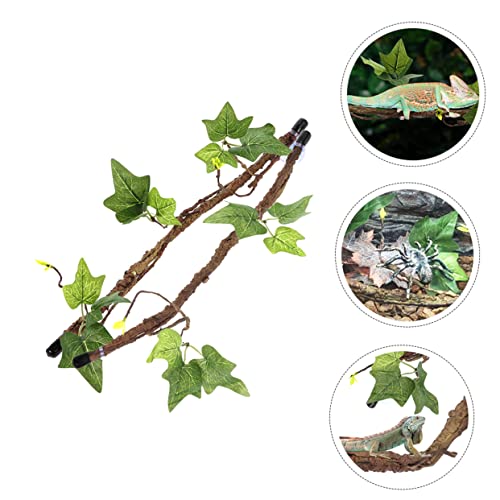 BESPORTBLE 2pcs Jungle Vines for Reptiles Bendable Terrarium Branches Natural Look Habitat Decor for Lizards Snakes and Chameleons Easy Climbing Surface