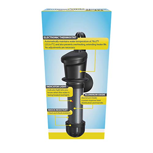 Tetra HT Submersible Aquarium Heater With Electronic Thermostat, 50-Watt, 2-10 Gallon - size: 2-10 Gallon