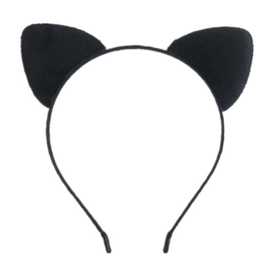 Lovinshow Black Furry Cat Headband With Cat Ears Costume Accessories